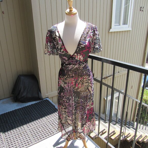 #139. NEW WOMEN'S SHEER SUMMER DRESS BY WARDROBE  (SIZE 10-12US) - Picture 1 of 3